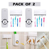 Pack of 2 Fashion Automatic Toothpaste Dispenser Holder Bathroom Wall Mount Rack Bath - Chaudhary Brand Store 