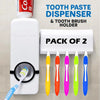 Pack of 2 Fashion Automatic Toothpaste Dispenser Holder Bathroom Wall Mount Rack Bath - Chaudhary Brand Store 