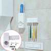 Pack of 2 Fashion Automatic Toothpaste Dispenser Holder Bathroom Wall Mount Rack Bath - Chaudhary Brand Store 