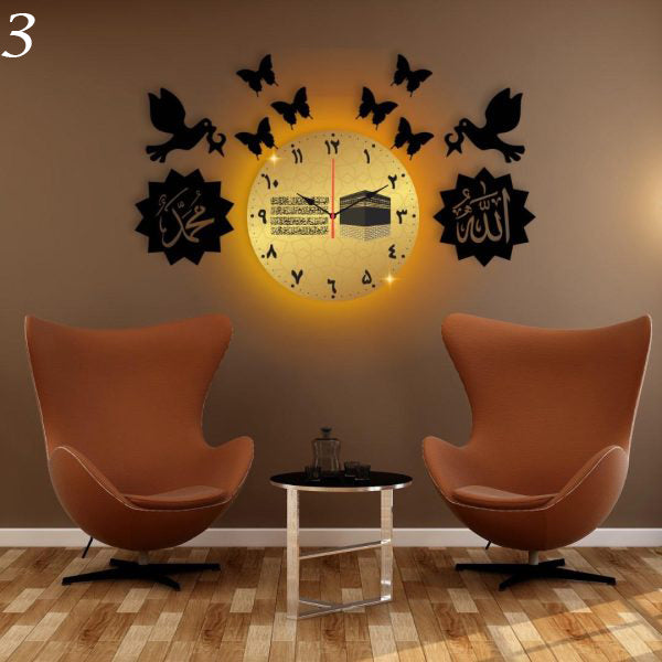 Islamic Wall Clocks /decorative Unique Wall Décor Clock For Home Decor Living Room And Offices