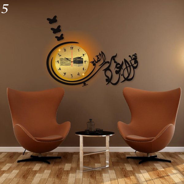 Islamic Wall Clocks /decorative Unique Wall Décor Clock For Home Decor Living Room And Offices