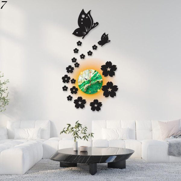 Sparrow Design Dial Wooden Wall Clock For Home And Offices Decore