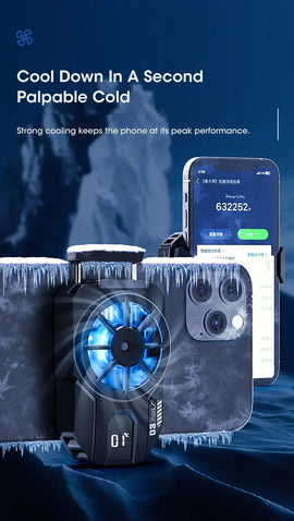 Portable DLA3 Mobile Phone Radiator Cooling Fan Case Phone Cooler With Digital Display - Chaudhary Brand Store 