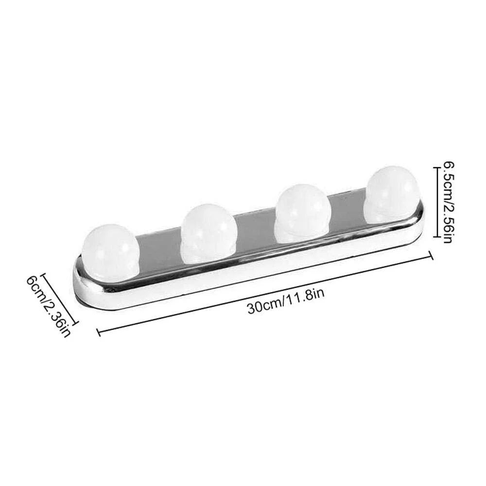 Portable LED Mirror Light – 4 Bulb Makeup Vanity Studio Lamp - Chaudhary Brand Store 