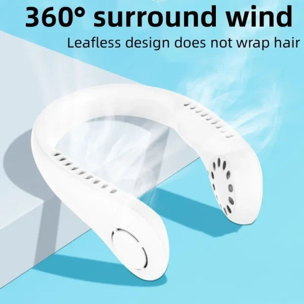 Portable Neck Fan – 6000mAh Bladeless Wearable Fan - Chaudhary Brand Store 