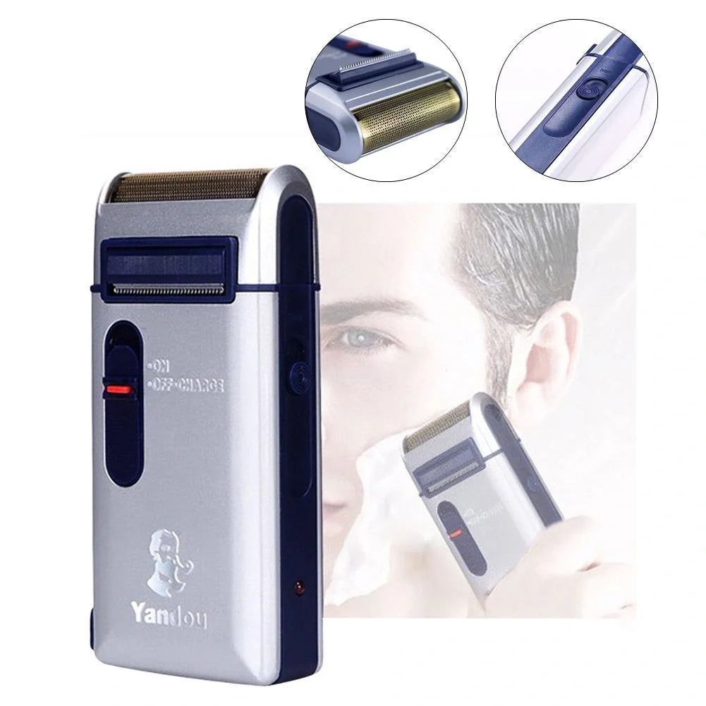 Portable Travel Reciprocating Shaver Electric Men Rechargeable Razor Trimmer Tool - Chaudhary Brand Store 