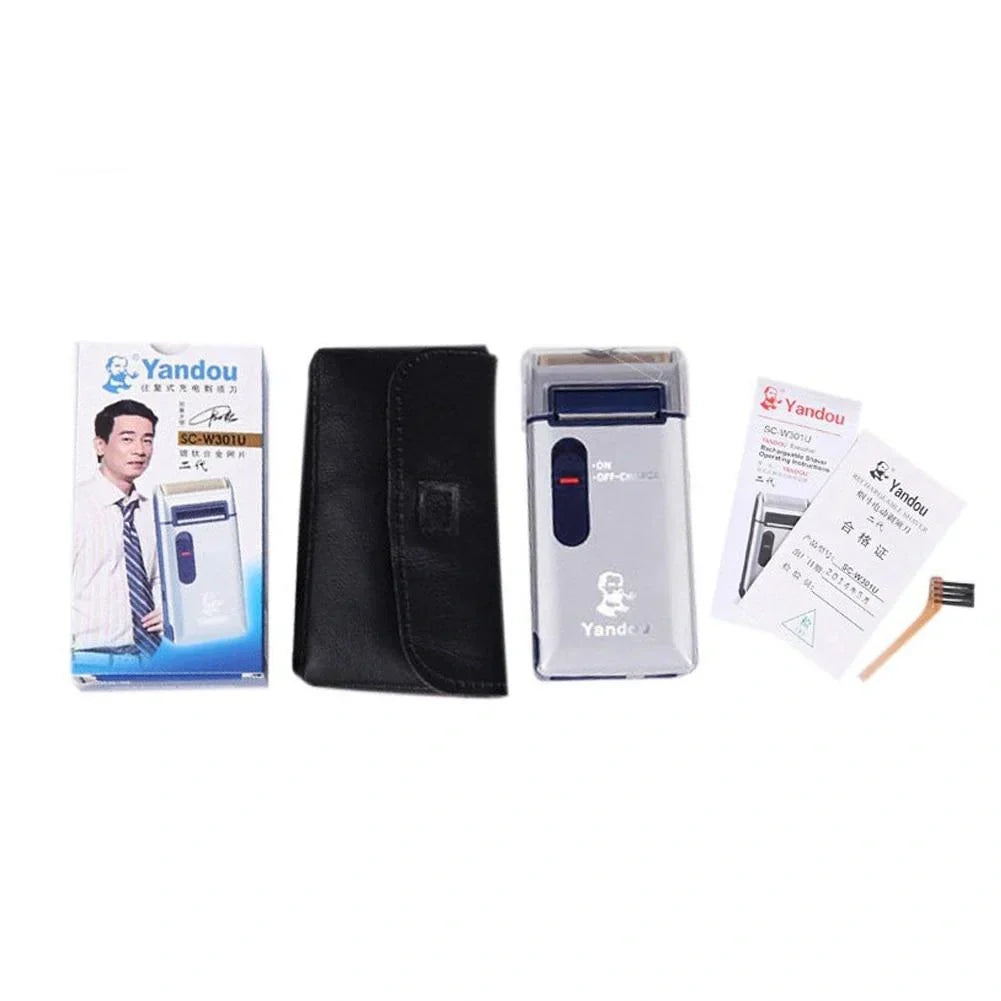 Portable Travel Reciprocating Shaver Electric Men Rechargeable Razor Trimmer Tool - Chaudhary Brand Store 