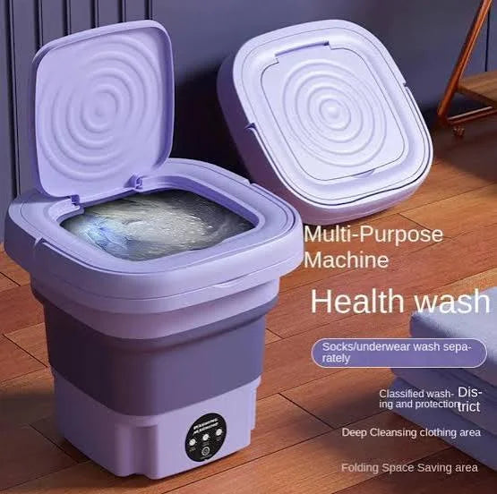 Portable Mini Washing Machine – Foldable Electric Washer for Clothes, Travel & Small Loads