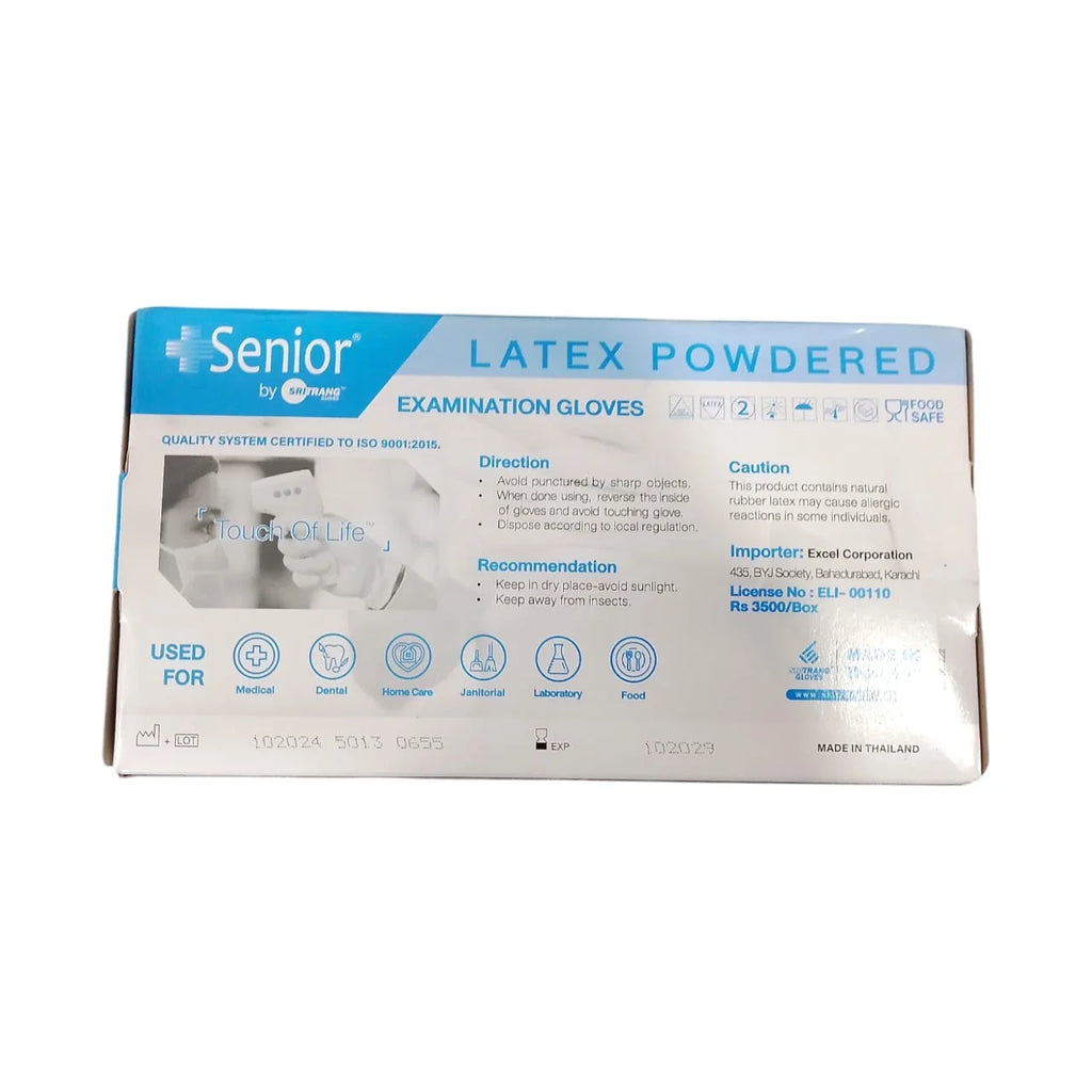 Premium Quality Latex Examination Gloves – 100 Pcs Box (Large, White) | Disposable Medical & Cleaning Gloves - Chaudhary Brand Store 