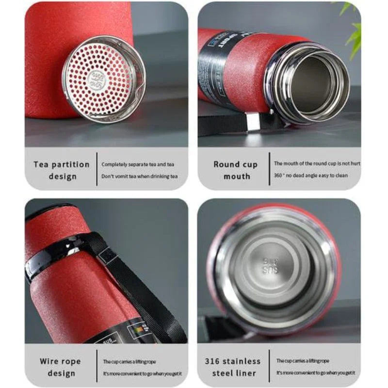 Digital Smart Vacuum 800ml Water Bottle | Stainless Steel Insulated Sports Bottle with LED Temperature Display | Hot & Cold | Random colors