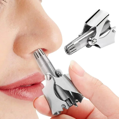 Manual Stainless Steel Nose & Ear Hair Trimmer | Painless Battery-Free Grooming Tool