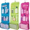 Travel Roll-Up Hanging Cosmetic & Toiletry Organizer Bag  | Multi-Compartment Storage | Hook for Hanging | Pack of 2