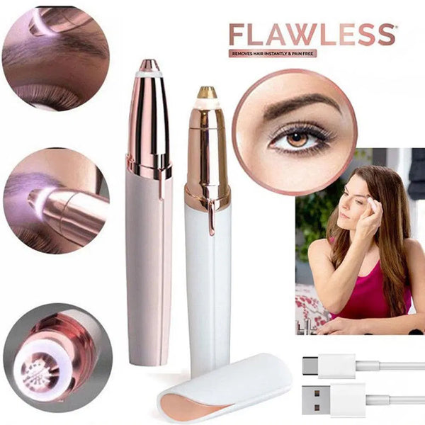 Rechargeable Flawless Electric Eyebrow Trimmer - Chaudhary Brand Store 