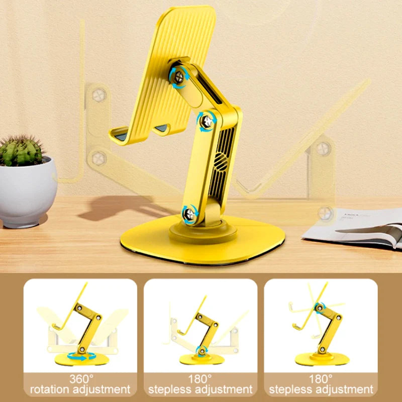S118 Collapsible Telescopic Phone/Tablet Stand – 360° Adjustable Holder - Chaudhary Brand Store 