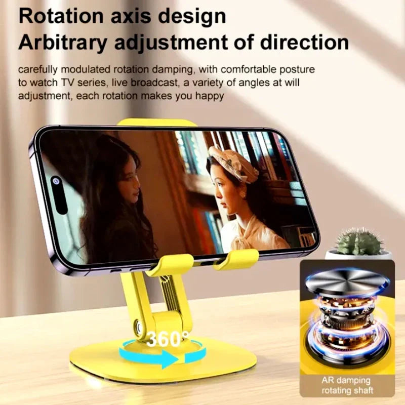 S118 Collapsible Telescopic Phone/Tablet Stand – 360° Adjustable Holder - Chaudhary Brand Store 