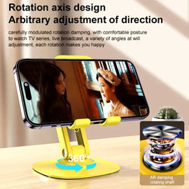 S118 Collapsible Telescopic Phone/Tablet Stand – 360° Adjustable Holder - Chaudhary Brand Store 