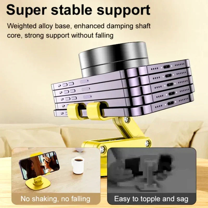 S118 Collapsible Telescopic Phone/Tablet Stand – 360° Adjustable Holder - Chaudhary Brand Store 