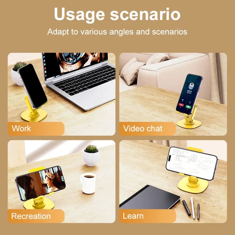 S118 Collapsible Telescopic Phone/Tablet Stand – 360° Adjustable Holder - Chaudhary Brand Store 