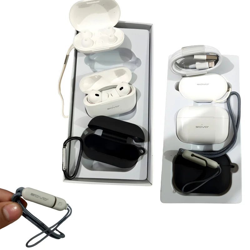 SBT-900 SOVO PRO 2 TWS Bluetooth Earbuds | Analog Noise Cancelling, Wireless Earphones