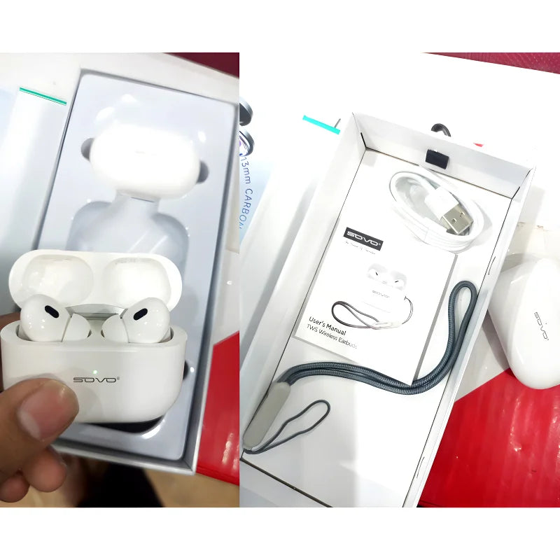 SBT-900 SOVO PRO 2 TWS Bluetooth Earbuds | Analog Noise Cancelling, Wireless Earphones
