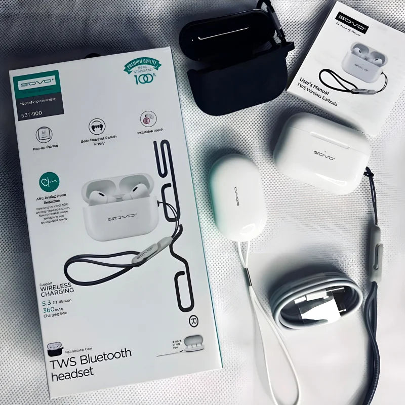 SBT-900 SOVO PRO 2 TWS Bluetooth Earbuds | Analog Noise Cancelling, Wireless Earphones