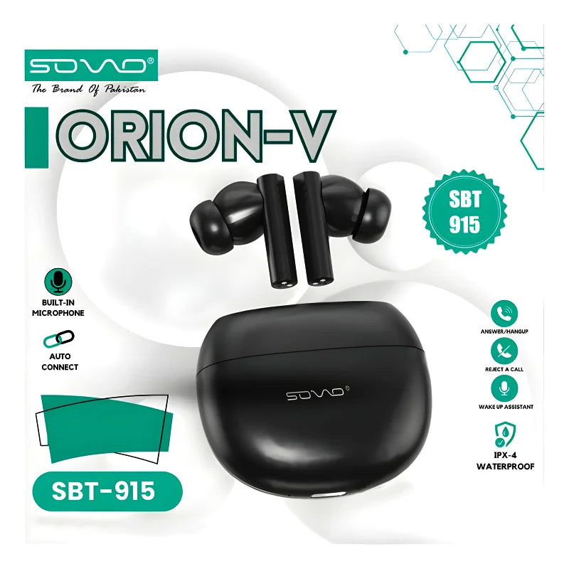 SOVO Orion-V SBT-915 Wireless AirPods | High-Fidelity Sound, Super Bass Earbuds