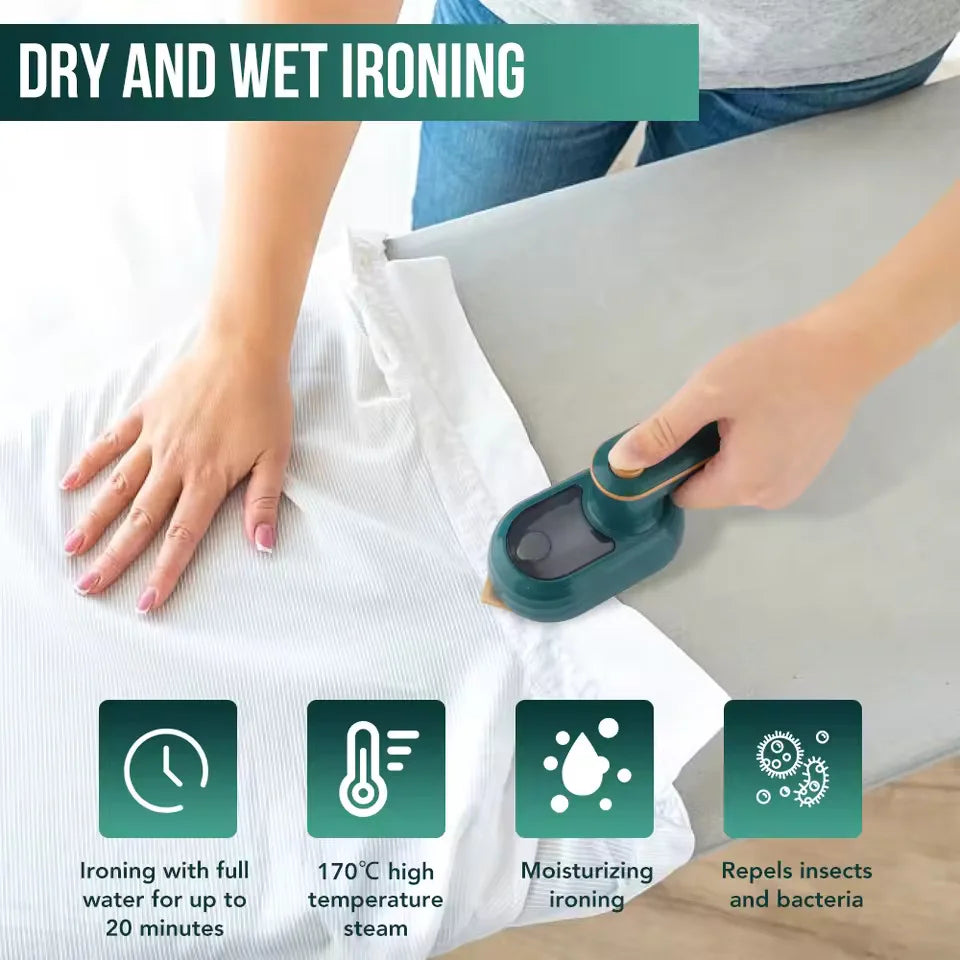 Mini 180° Rotatable Handheld Steam Iron – Foldable Travel Garment Steamer for Quick Wrinkle Removal - Chaudhary Brand Store 