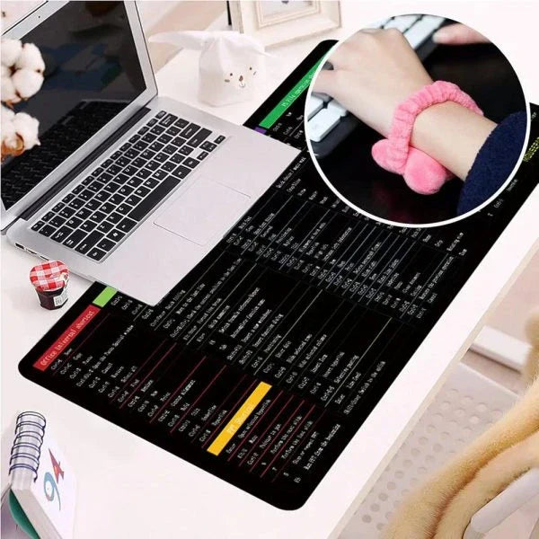 Shortcut Keyboard Mat – Office Desk Edition with Lock Edge (PS Design) - Chaudhary Brand Store 