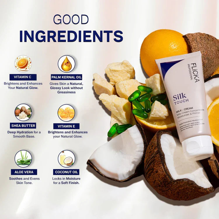 Flicka Silk Touch Concentrate | 3-in-1 | Primer, Moisturizer & Sunscreen