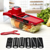 Slicer Vegetable Cutter Grater Chopper 6 Interchangeable Blades + Hand Protector - Chaudhary Brand Store 