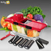 Slicer Vegetable Cutter Grater Chopper 6 Interchangeable Blades + Hand Protector - Chaudhary Brand Store 