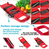 Slicer Vegetable Cutter Grater Chopper 6 Interchangeable Blades + Hand Protector - Chaudhary Brand Store 