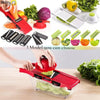 Slicer Vegetable Cutter Grater Chopper 6 Interchangeable Blades + Hand Protector - Chaudhary Brand Store 