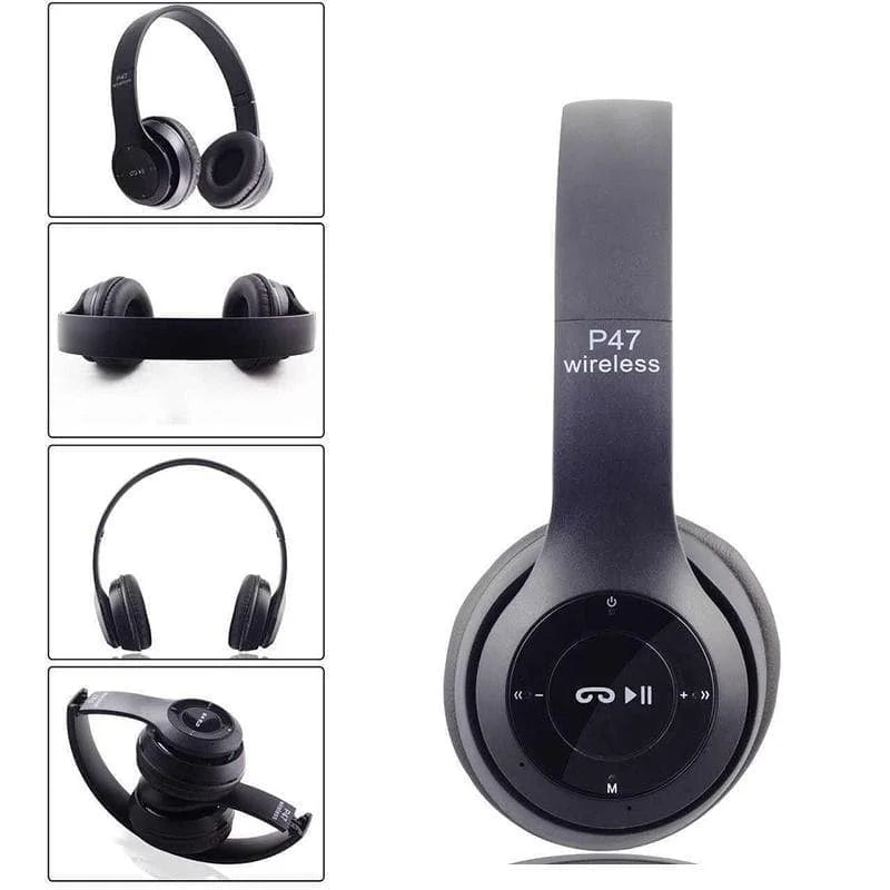 P47 Bluetooth Wireless Stereo Headset | Outdoor Sports Subwoofer Headphones