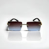 Trendy Rimless Polarized Sunglasses – UV400 Protection, Scratch-Resistant & Adjustable Fit - Chaudhary Brand Store 
