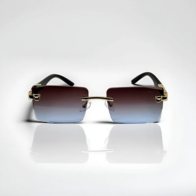 Trendy Rimless Polarized Sunglasses – UV400 Protection, Scratch-Resistant & Adjustable Fit - Chaudhary Brand Store 