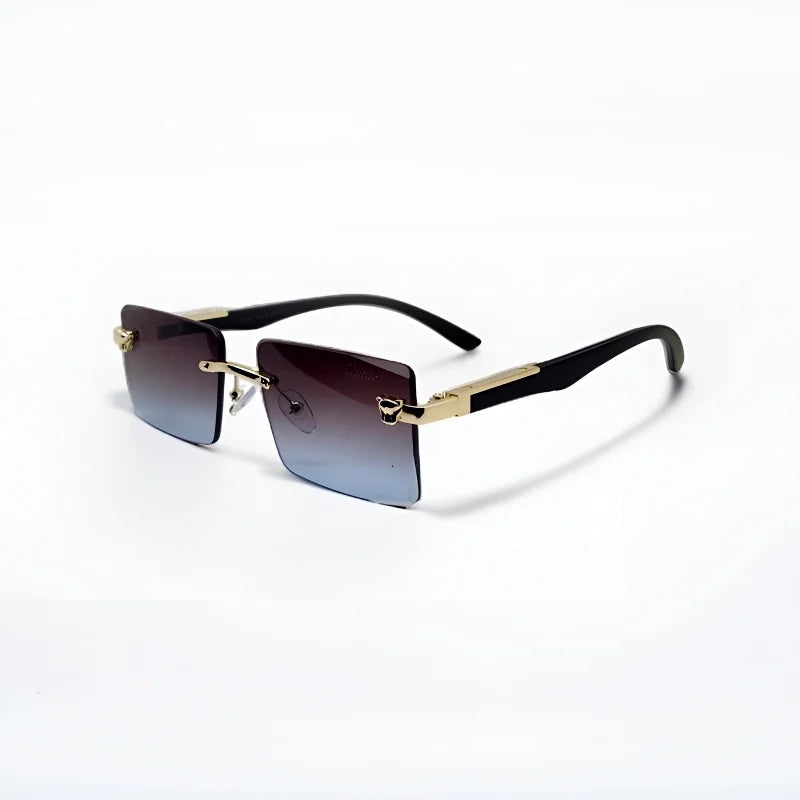Trendy Rimless Polarized Sunglasses – UV400 Protection, Scratch-Resistant & Adjustable Fit - Chaudhary Brand Store 