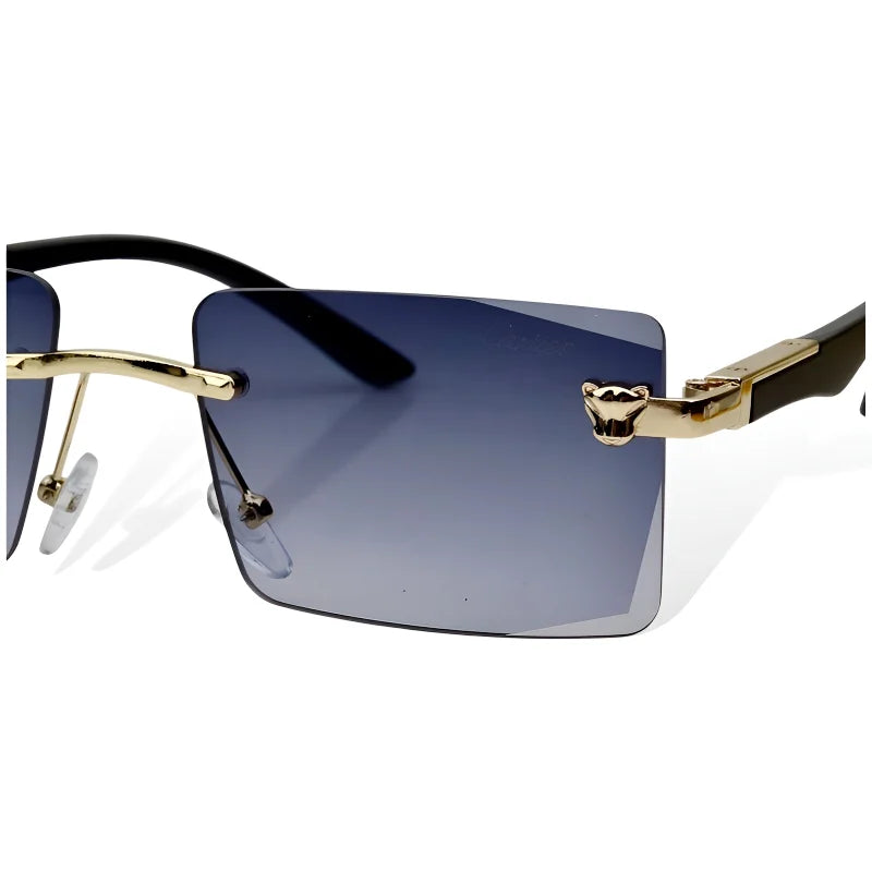 Trendy Rimless Polarized Sunglasses – UV400 Protection, Scratch-Resistant & Adjustable Fit - Chaudhary Brand Store 