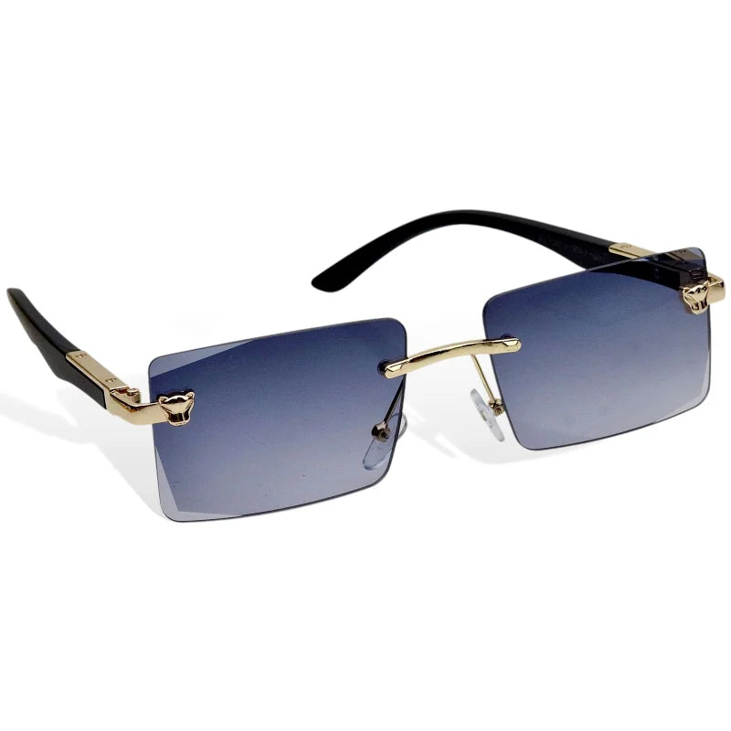 Trendy Rimless Polarized Sunglasses – UV400 Protection, Scratch-Resistant & Adjustable Fit - Chaudhary Brand Store 