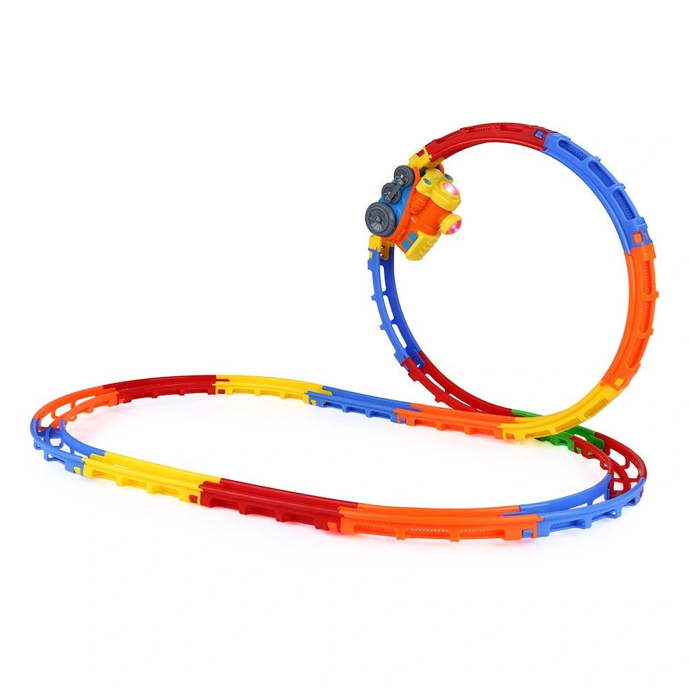 Tumble Track Train Play Set With Lights And Sound Roller Coaster - Chaudhary Brand Store 