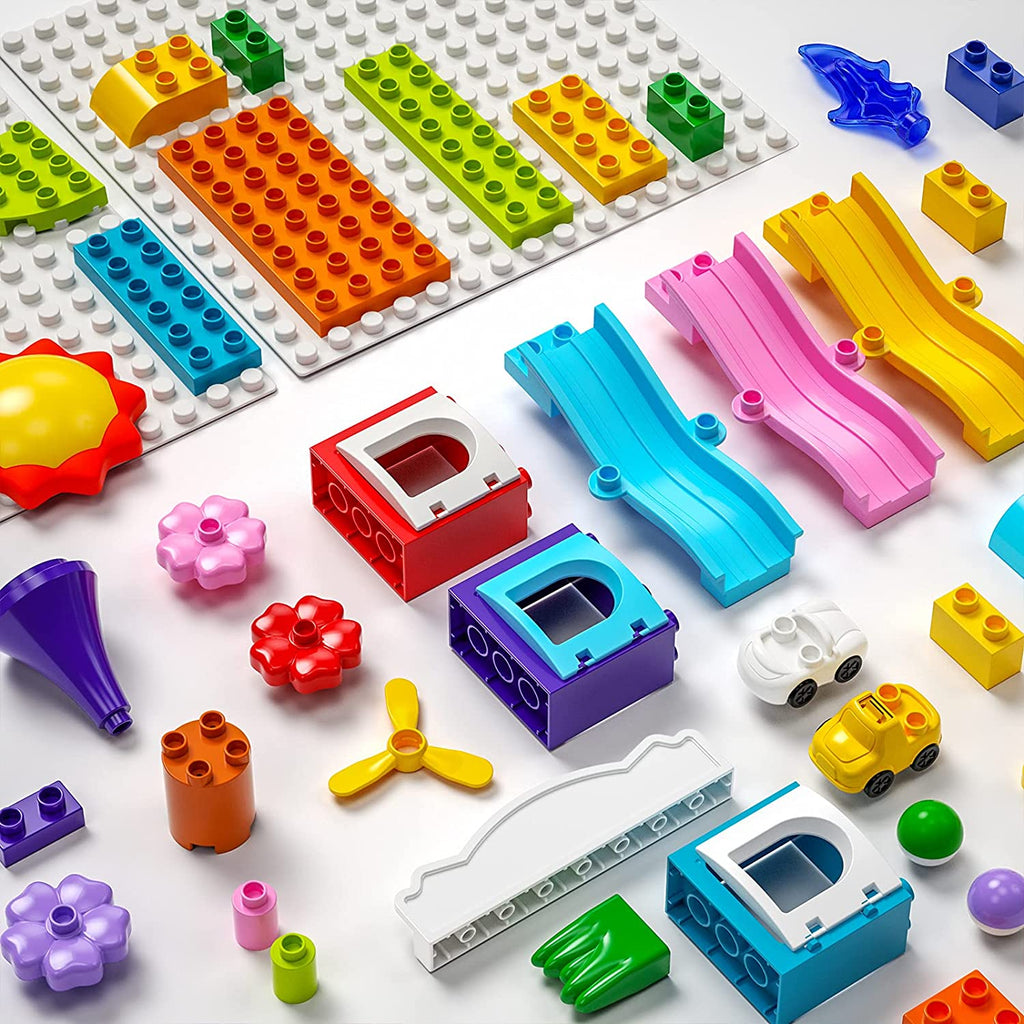 Two-In-One Design Small Colourful Coaster Track Building Blocks For Kids - Chaudhary Brand Store 