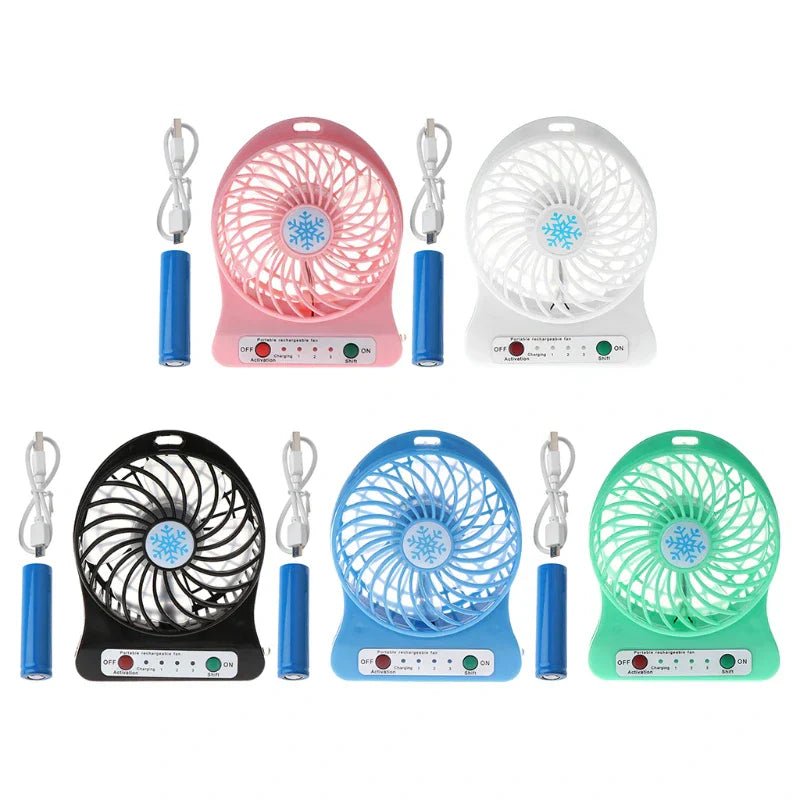 USB Mini 18650 Battery Fan – Portable Cooling Companion (5W Max Output) - Chaudhary Brand Store 