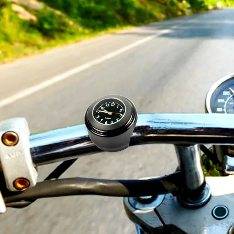 Universal Motorcycle & Bicycle Handlebar Quartz Clock – Waterproof Luminous Aluminum Alloy Mount Dial Watch My Store