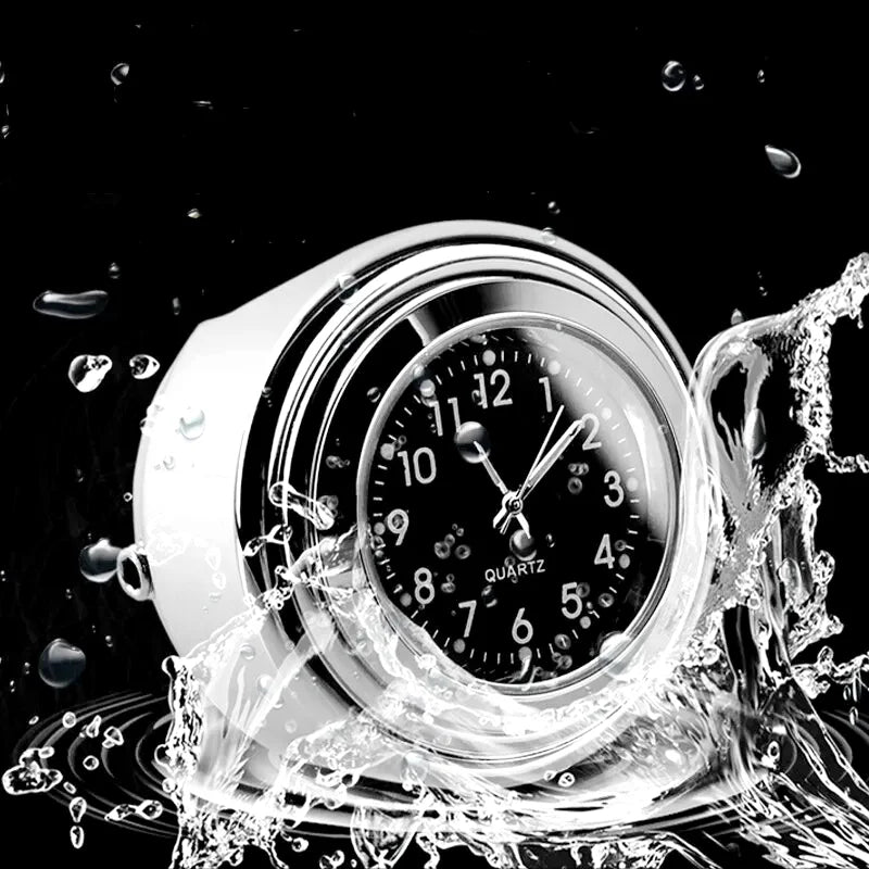 Universal Motorcycle & Bicycle Handlebar Quartz Clock – Waterproof Luminous Aluminum Alloy Mount Dial Watch My Store