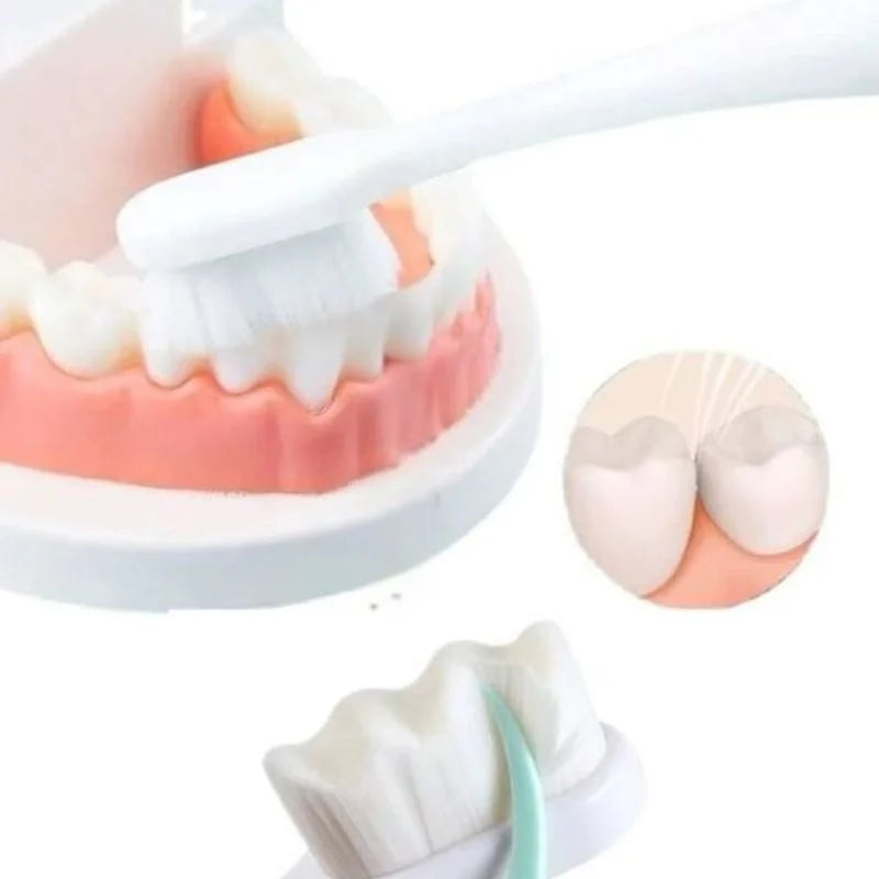 Nano Toothbrush with Travel Case | Ultra Soft Micro-Nano Bristles | For Sensitive Gums, Adults & Kids | Pack of 3