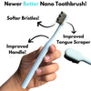 Nano Toothbrush with Travel Case | Ultra Soft Micro-Nano Bristles | For Sensitive Gums, Adults & Kids | Pack of 3