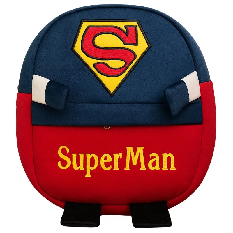 Cute Plush Superman Character Backpack | Stuffed School Bag & Kids Gift