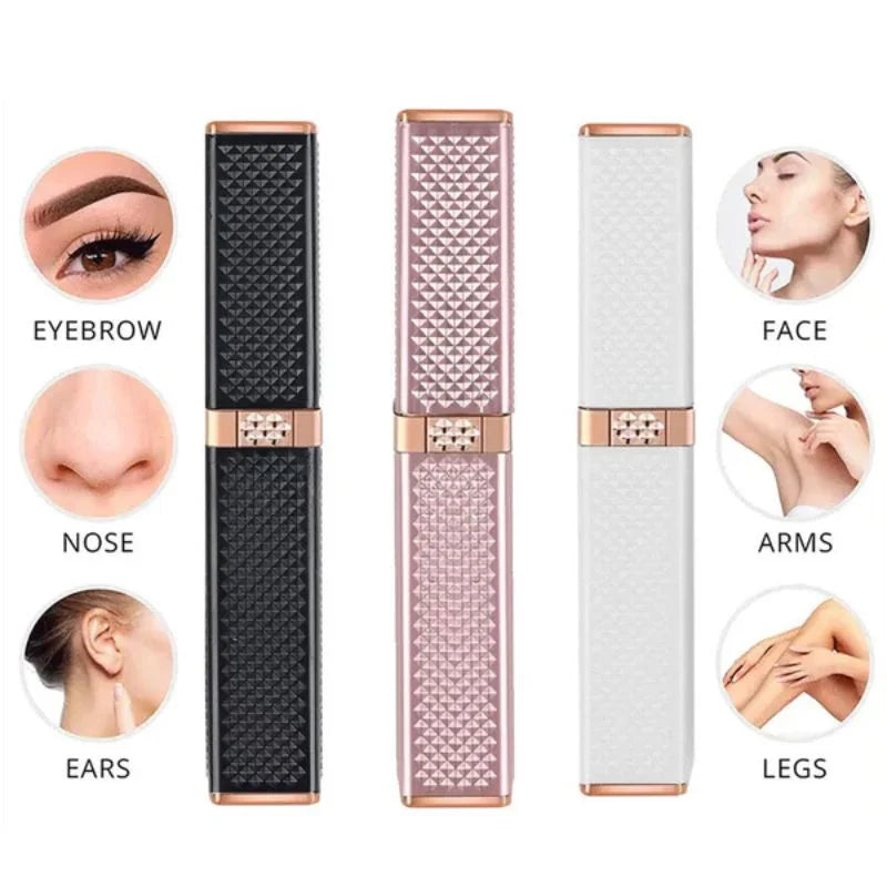 2-in-1 Facial Hair Remover & Eyebrow Trimmer | USB Rechargeable Painless Tool