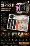 7 in 1 Ultra Smart Watch Series 11 – Bluetooth Calling, Fitness Tracker & Wireless Earbuds