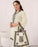 2 Pcs Linen Print Dress & Bag (shirt, Trouser And Bag) For Girls & Women